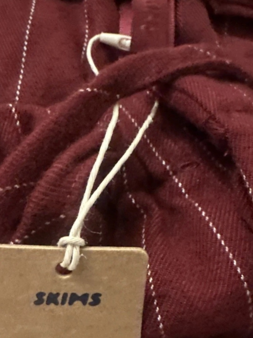 Skims Flannel Pants Merlot Stripes - Picture 2 of 7